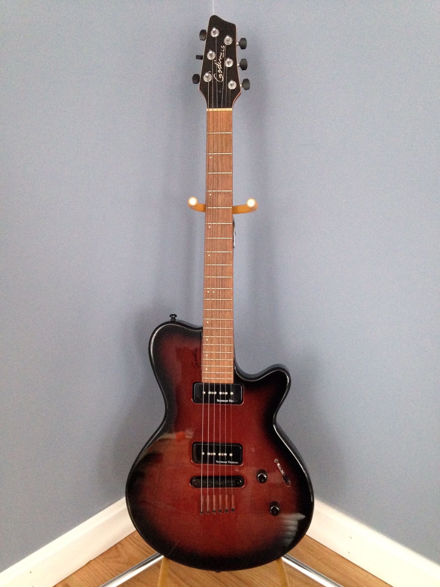 Godin LG guitar (top of the line model w/mahogany body & neck and Seymour Duncan P90 humbuckers. Made in Canada)