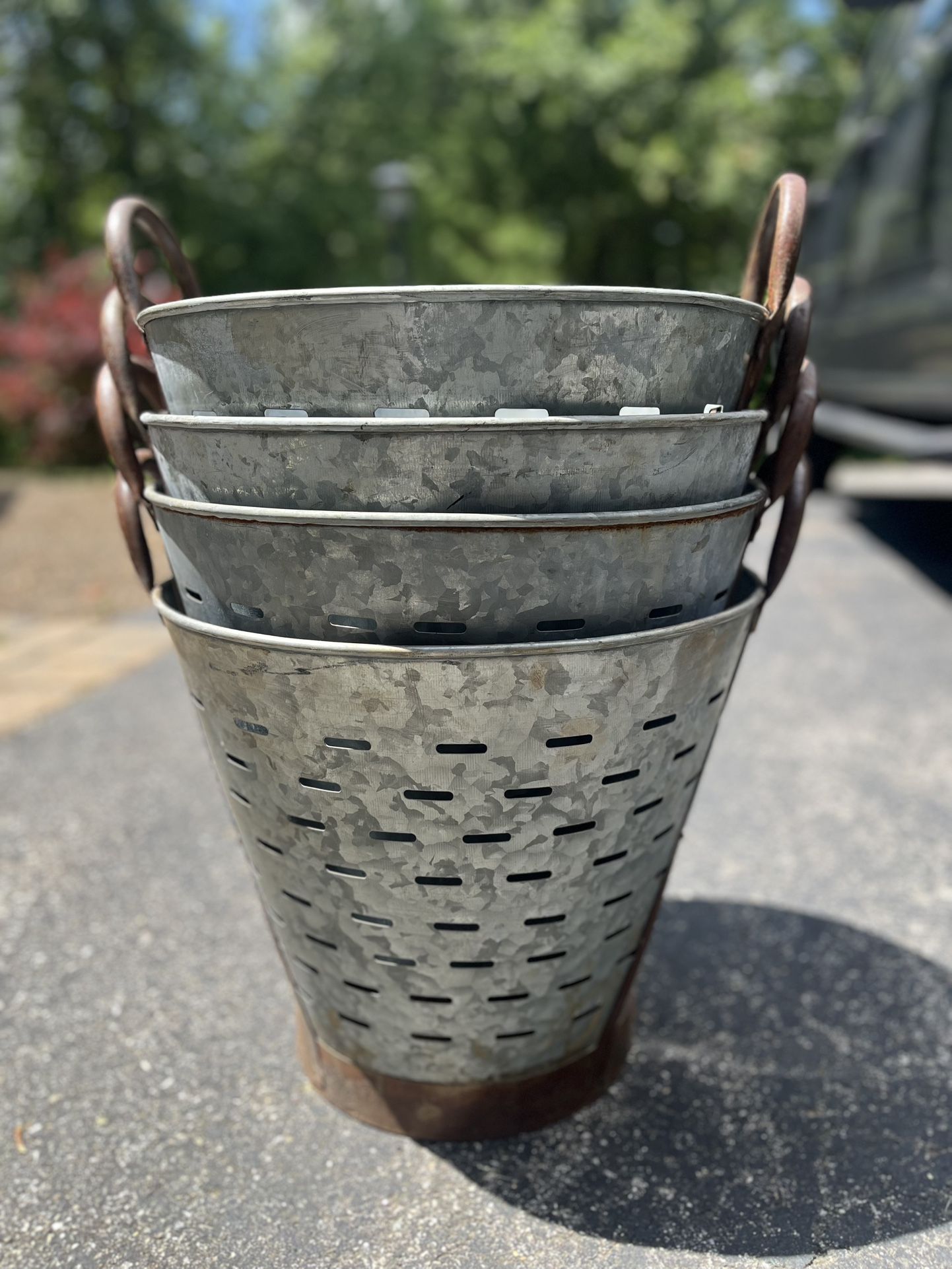 Galvanized buckets