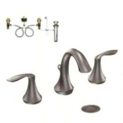 MOEN Eva 8 in. Widespread 2-Handle Bathroom Faucet Trim Kit in Oil Rubbed Bronze (Valve Included