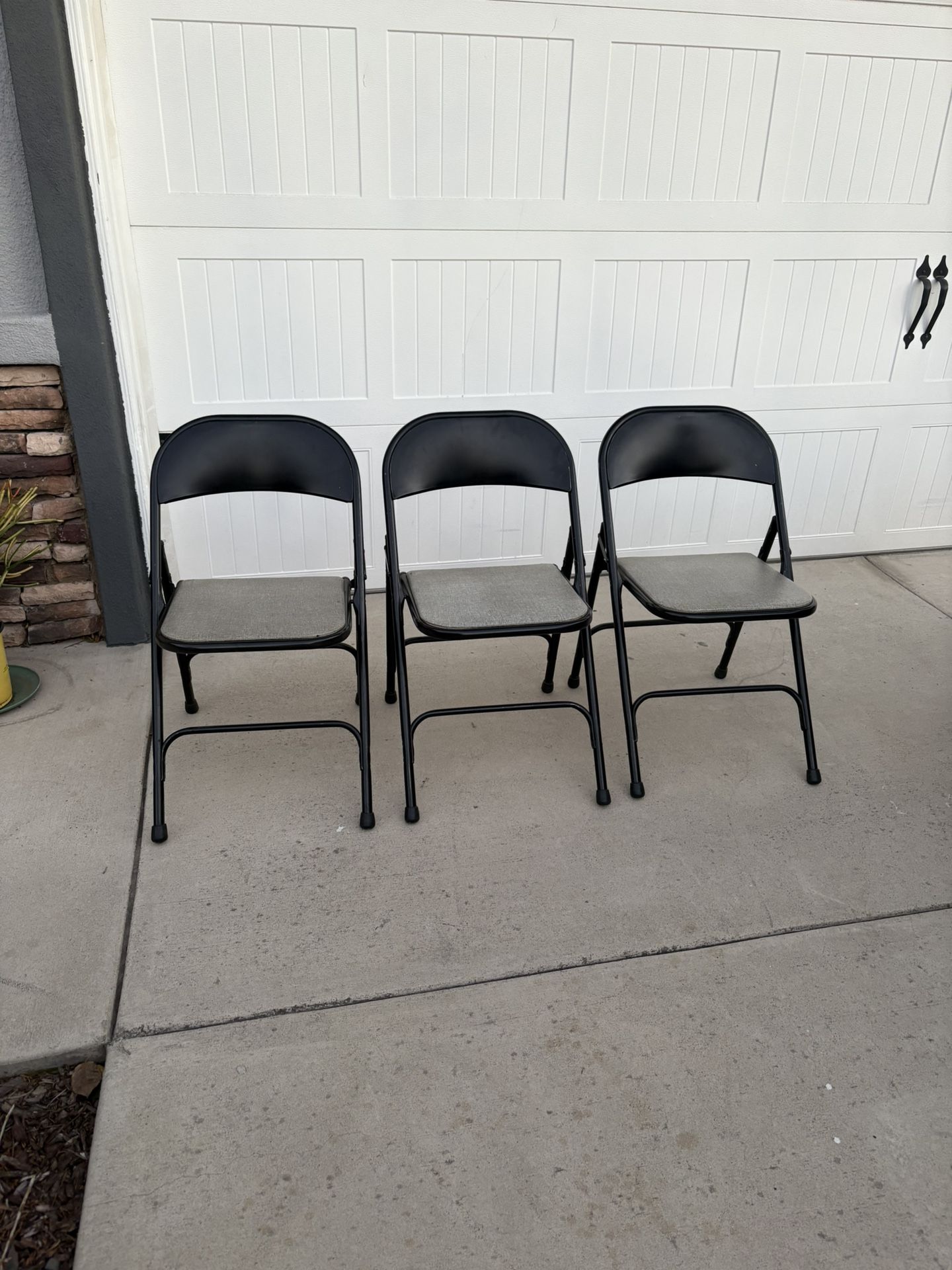 Vintage Samsonite Padded Foldable Chair Set Of 3
