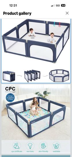 4. Dora Dotey Baby Playpen with Mesh Sides- Adjustable Baby Playpen Foldable