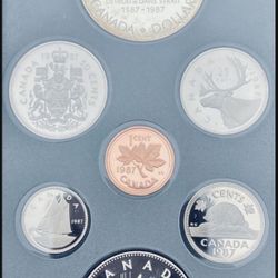 Canadian Coin Set 1987 , Proof , Collectible 
