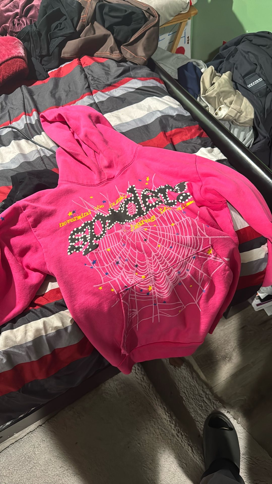 Pink Spider Hoodie Size M