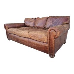 Restoration Hardware Lancaster Leather Sofa