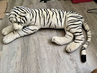 Large bengal tiger stuff animal plush *few issues