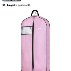 43" Pink Garment Bags for Travel for Women Waterproof Oxford Fabric