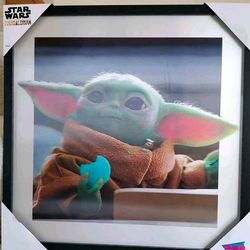 Star Wars Mandalorian The Child Grogu Framed  3D
