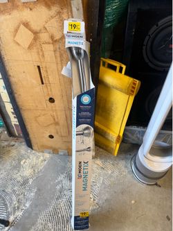 New Moen, magnetic shower curtain rod