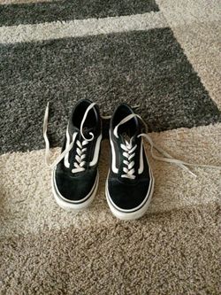 Vans black and white  boys youth