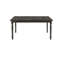 Acme Claudia II Wooden Frame Dining Table in Weathered Gray