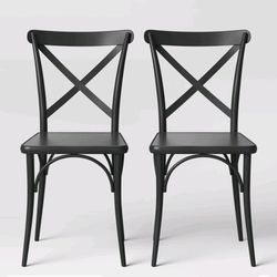 💥P315#2 $110 Set of 2 Malden French Bistro Dining Chair Black - Threshold™