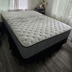Serta Queen Bed 12" Height & Box Spring Set