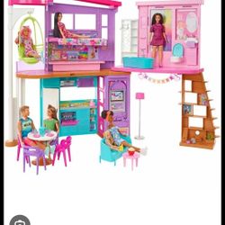 Barbie Vacation house With Furniture, Accessories, Barbies, And Ken!