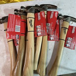 Milwaukee 19oz Milled Face Hickory Hammer New 15$ Each 