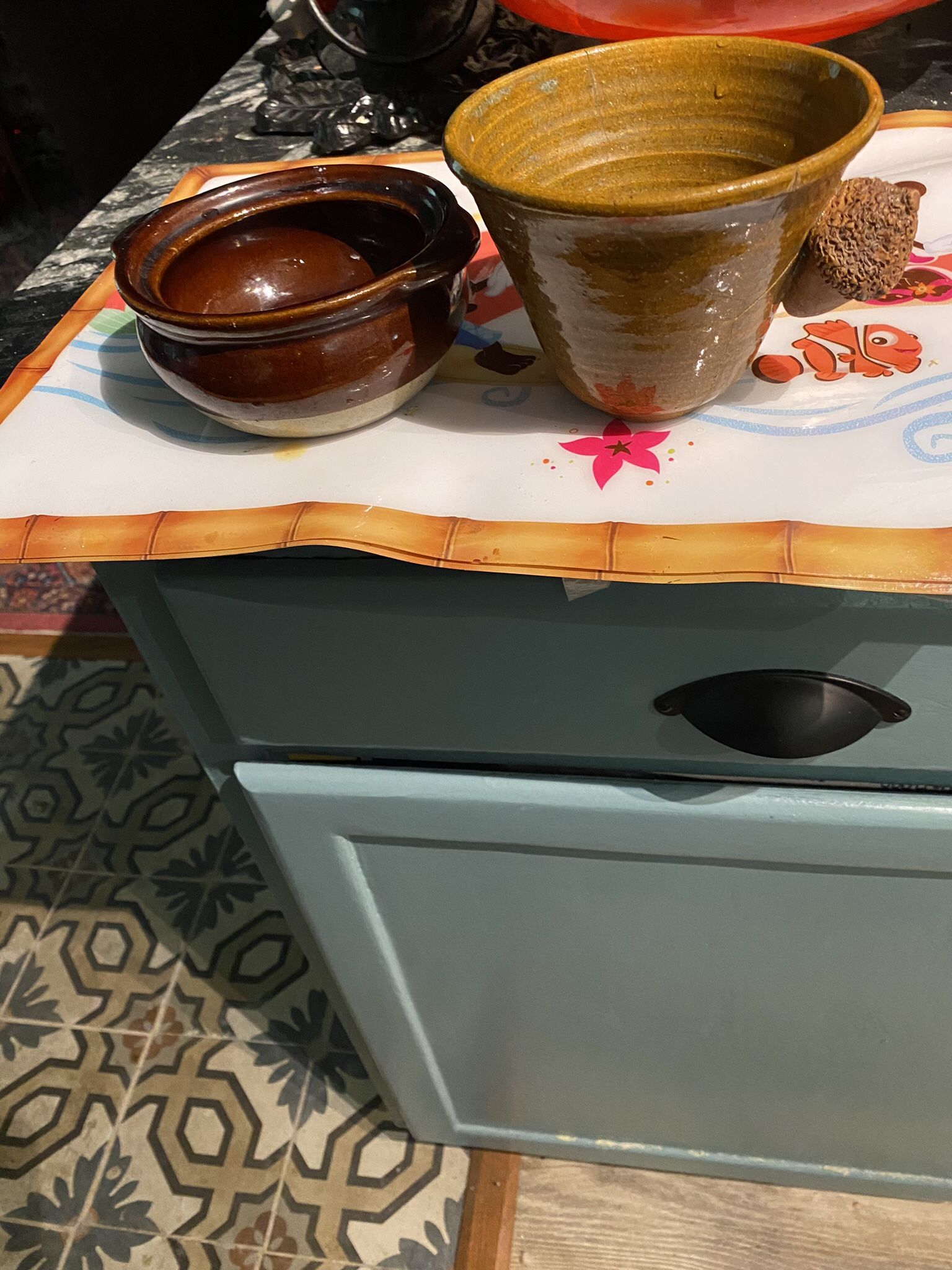 Two Small Ceramic Bean Pot Bowls