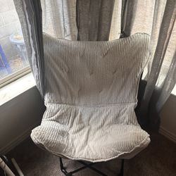 Urban Lifestyle Faux Fur Butterfly Chair, White