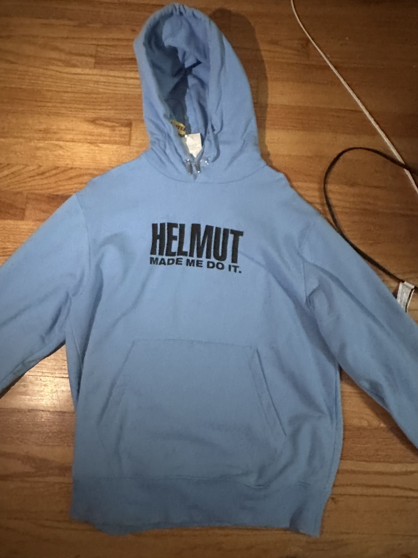 BLUE HELMUT LANG HOODIE