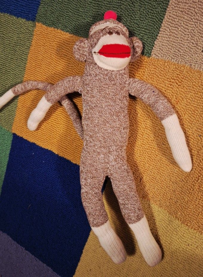 Sock Monkey Plush Stuffed Animal