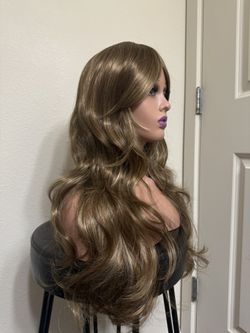Honey Blonde Curtain Wig 