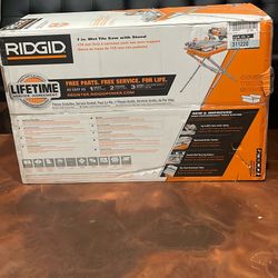 New!  Box Never Open - RIDGID 7” Wet Tile  Saw With Stand