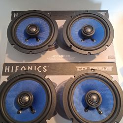 HIFONICS 2 PAIRS 6.5 INCH 2 WAY 125 WATTS SHALLOW MOUNT CAR SPEAKER 