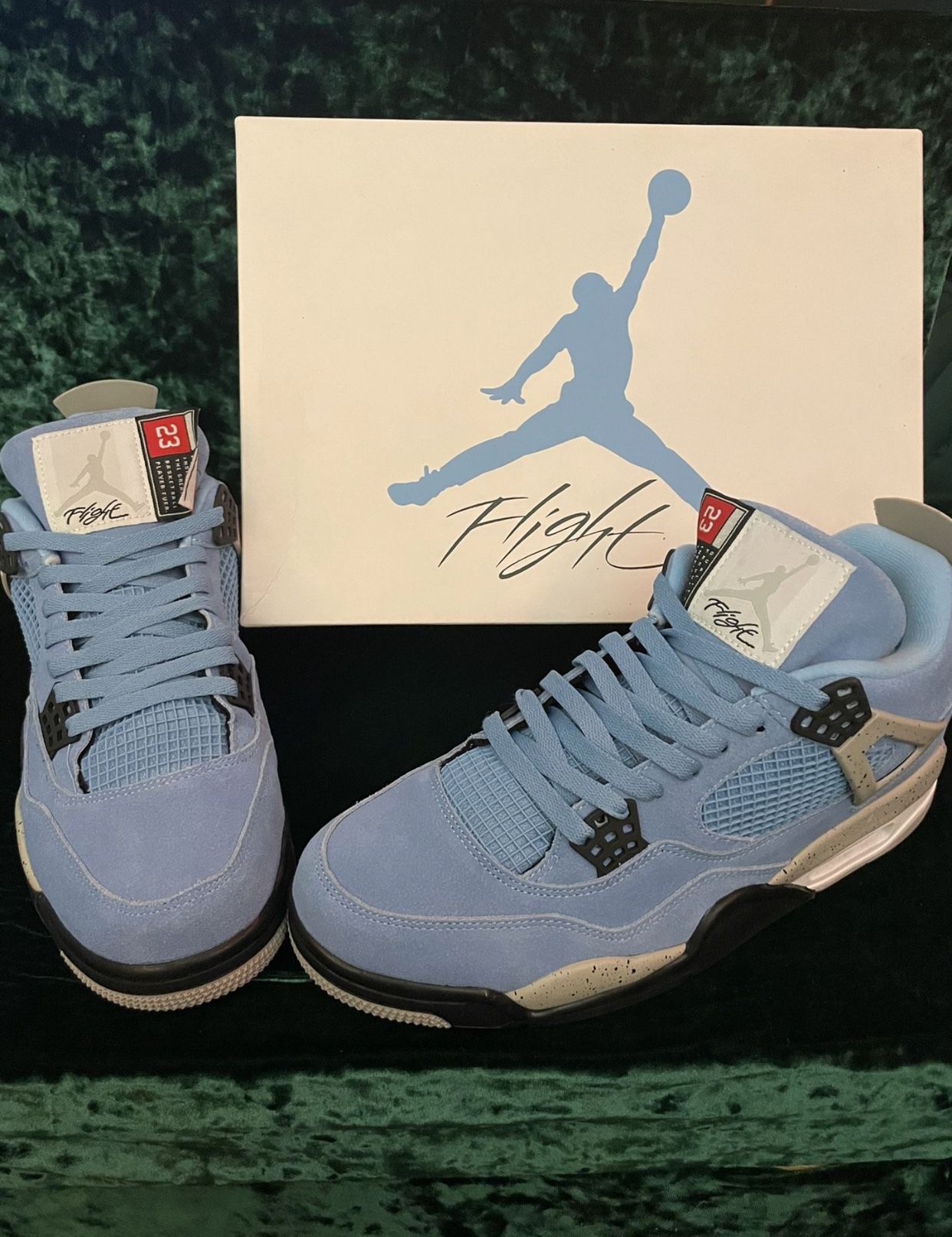 University Blue Jordan 4 size 7-13 limited pairs