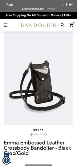 IPhone XR Bandolier XR embossed leather case