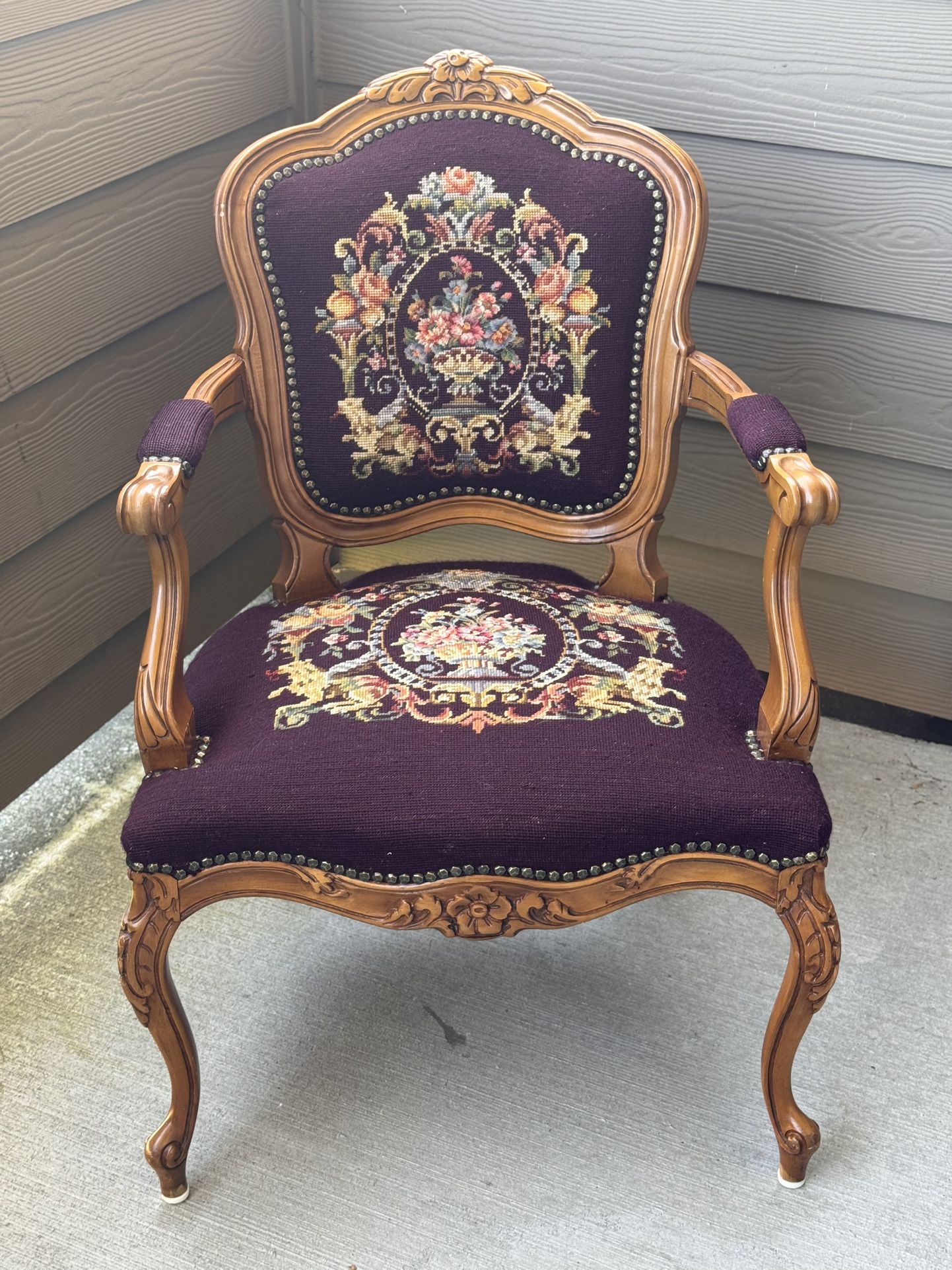 Antique Victorian Renaissance revival Burl walnut Side Chair