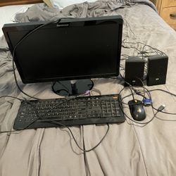 Computer Monitor, Keyboard + Mouse