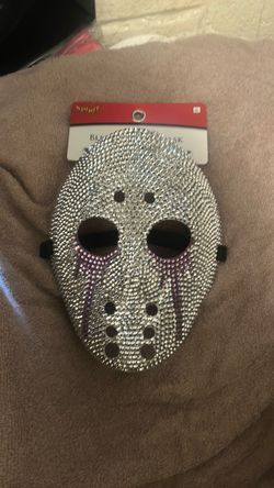 Rhinestone Hockey Halloween Mask