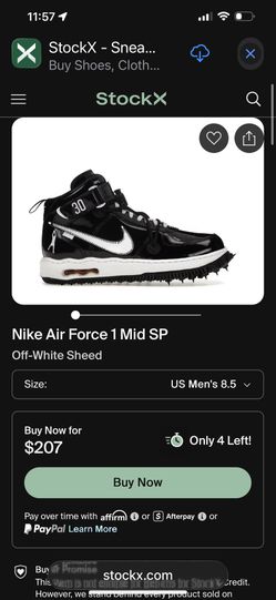Nike Air Force Off White w/Box. 8 Men’s / 9.5 W