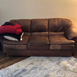 LEATHER COUCH FOR SALE $200 OBO