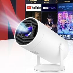 Mini Projector with WiFi and Bluetooth, 4k Support Portable Outdoor Projector, Smart Projector with Android, Built-in App Movie Proyector