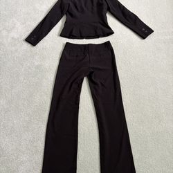 My Michelle Women’s Black Two-Piece Suit, Jacket And Pants Size S
