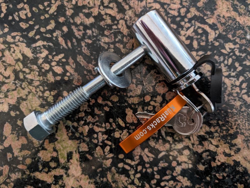 Anti-Rattle Hitch Lock for Kuat Transfer Bike Racks - 1-1/4" and 2" Hitches