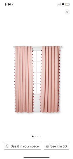 2 pillowfort light-blocking curtains