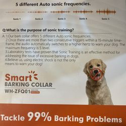Dog Bark Collar 2 Pack, Bark Collar for Large Med Small Dogs, Recharge, 21" neck