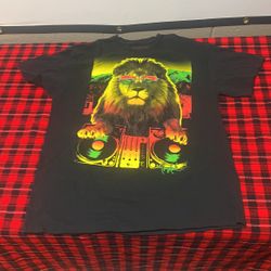 Rasta Lion Printed T-shirt 