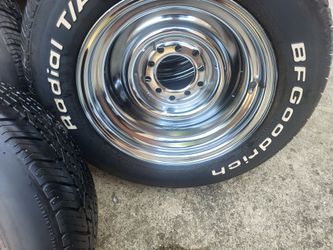 4 bf goodrich tires on chrome reverse wheels