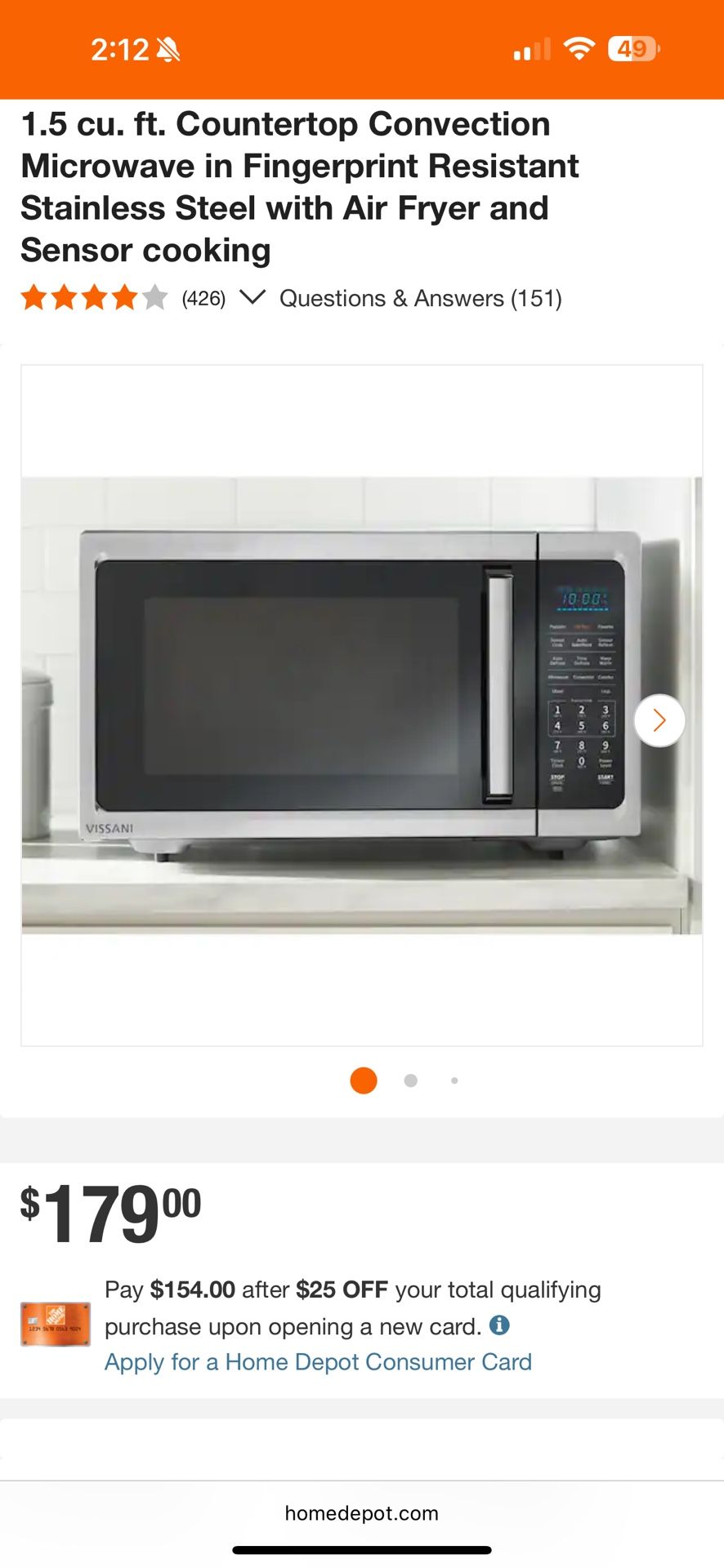 Vissani Oven Microwave