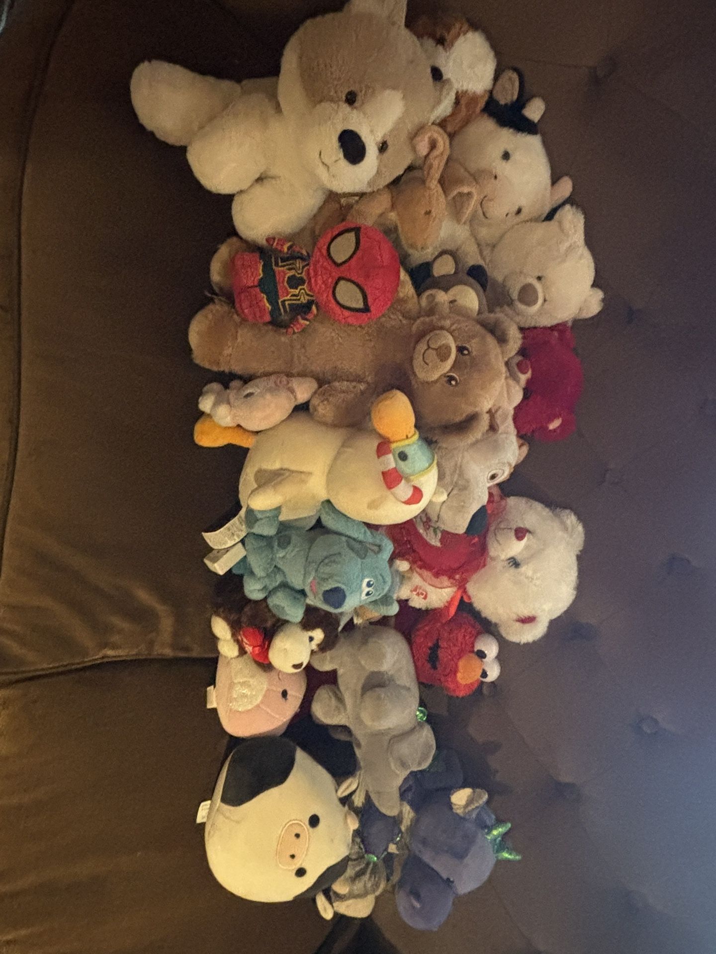 bunch of stuffed animals plushies