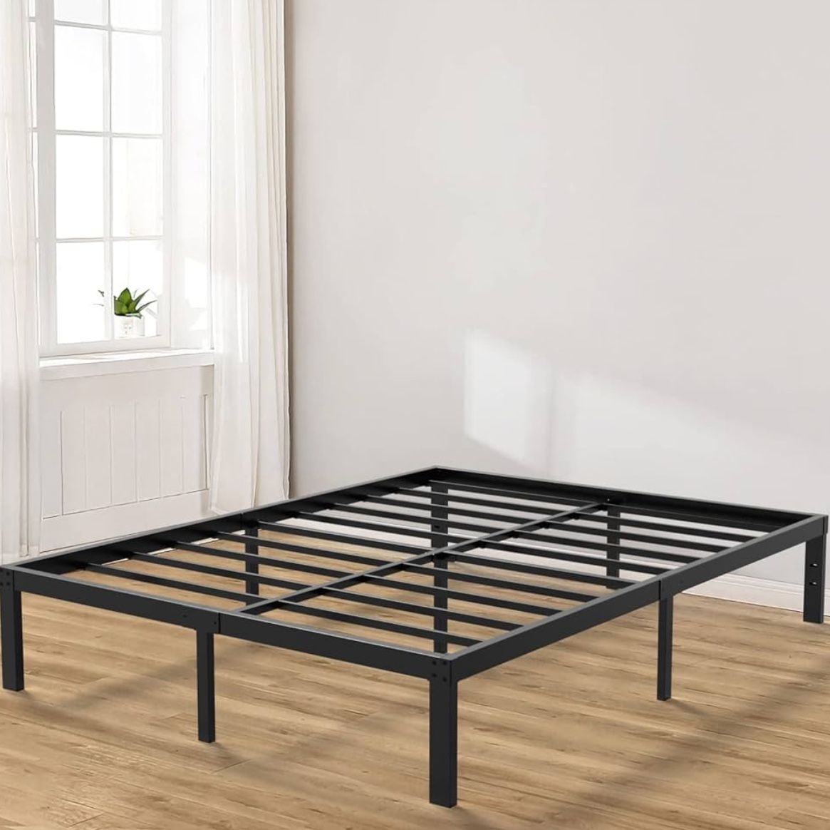 King Size Bed Frame Heavy Duty Metal Platform