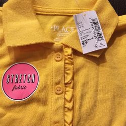 New Yellow Girls  Polo T-shirt, Size S