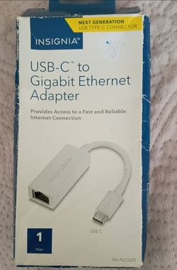Insignia USB-C to Gigabit Ethernet Adapter