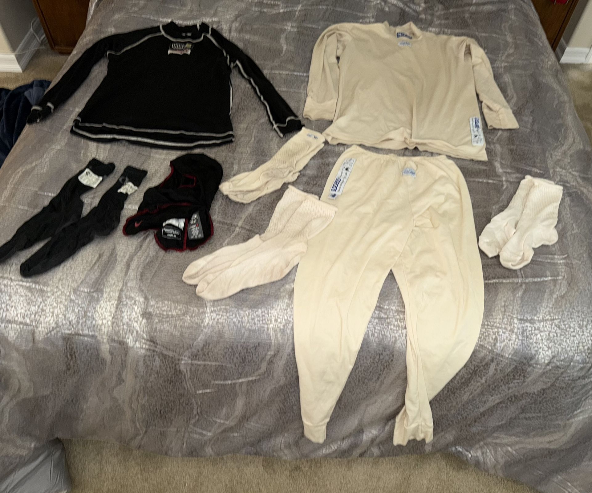 Sparco, Oakley, CarbonX Nomex SFI auto Racing Clothes And Simpson Gloves