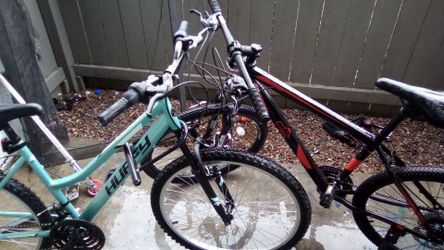 2 mountain bikes