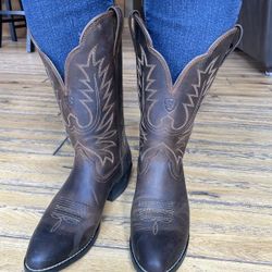 Ariat Heritage R Toe Western Boot Distressed Brown