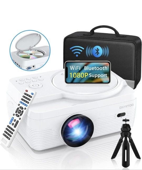 Bluetooth Projector With Built In DVD Player - Proyector Bluetooth Con Reproductor De DVD Integrado