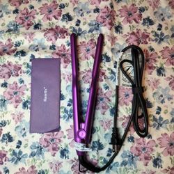 1/3" Inch Pencil Flat Iron Slim Mini Hair Straightener & Curler 2 in 1: Purple: Brand New!