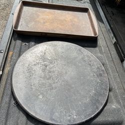 Pampered Chef Vintage Stoneware (Round) 15”/Rectangular 17”x11” Both $18 OBO!